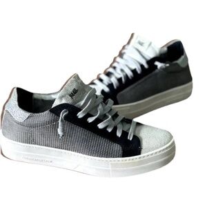 P448 Thea Fujy Black & Silver You Can Surf Later Sneaker - Sz 39 (US 8.5) Italy